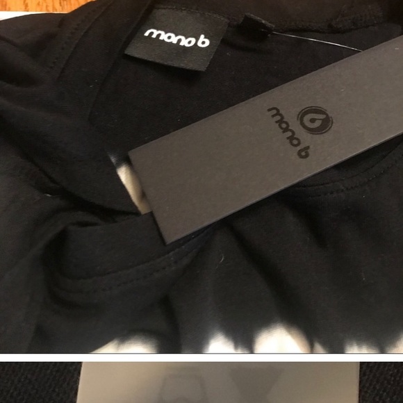 Mono b black/ white tie dye sleeveless knotted top - Picture 5 of 6